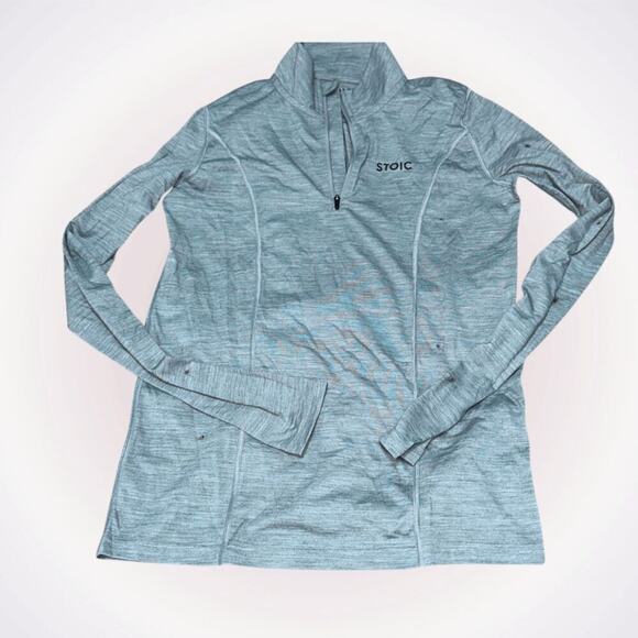 Stoic Gray Fitted Quarter Zip | Sz S - Picture 1 of 5